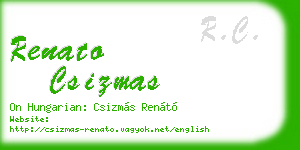 renato csizmas business card